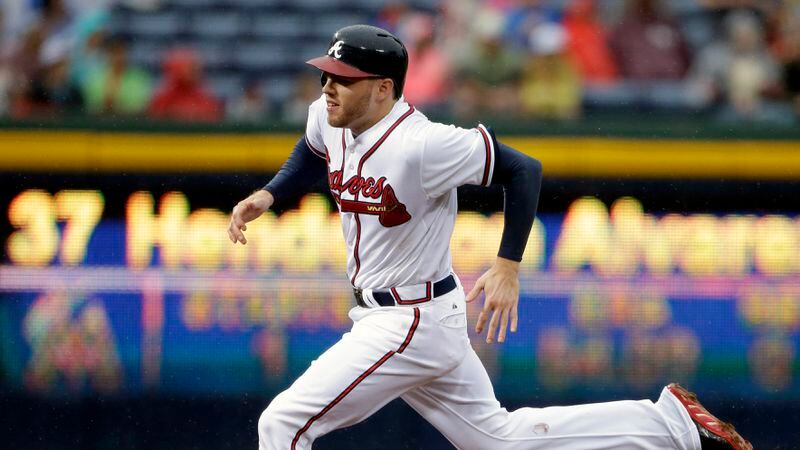 Freddie Freeman has hit his stride, totaling 10 hits including three homers in the Braves' past four games. (AP photo)