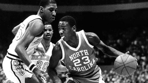 A North Carolina freshman by the name of Michael Jordan (23) started his legacy with a game-winning shot to win the 1982 NCAA Championship.