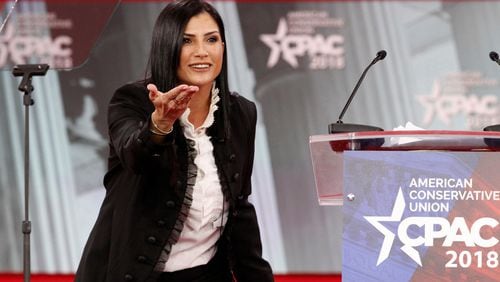 Dana Loesch, spokesperson for the National Rifle Association, speaks at the Conservative Political Action Conference (CPAC), at National Harbor, Md., Thursday, Feb. 22, 2018. (AP Photo/Jacquelyn Martin)