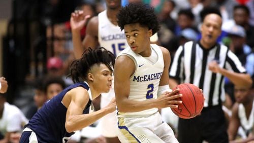 McEachern's Sharife Cooper is a class of 2020 5-star point guard who signed with Auburn. (File photo)
