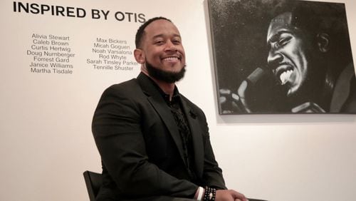 Fayetteville native Caleb Brown and other artists created artwork that illustrates how they were influenced by Otis Redding or one of his songs for an exhibit at the Macon Arts Alliance gallery. Redding would have turned 80 years old this month. Courtesy of Caleb Brown