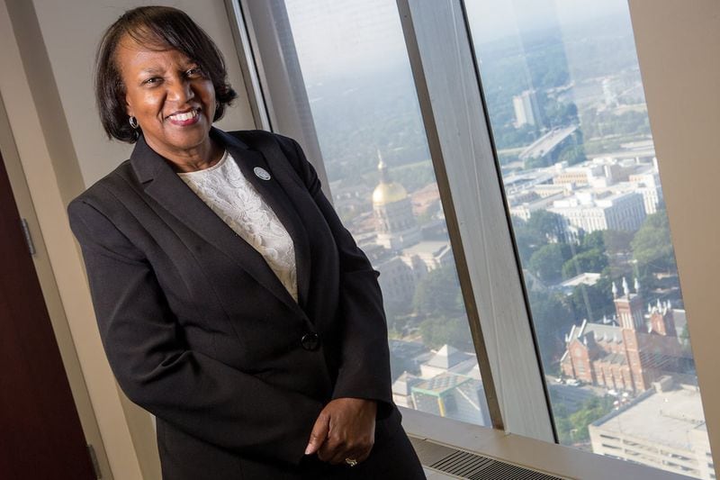 LaSharn Hughes, who managed both the Georgia Composite Medical Board and the Georgia Board of Health Care Workforce, died suddenly on Oct. 28. She's seen here in her Atlanta office in 2017. (AJ Reynolds / Brenau University)