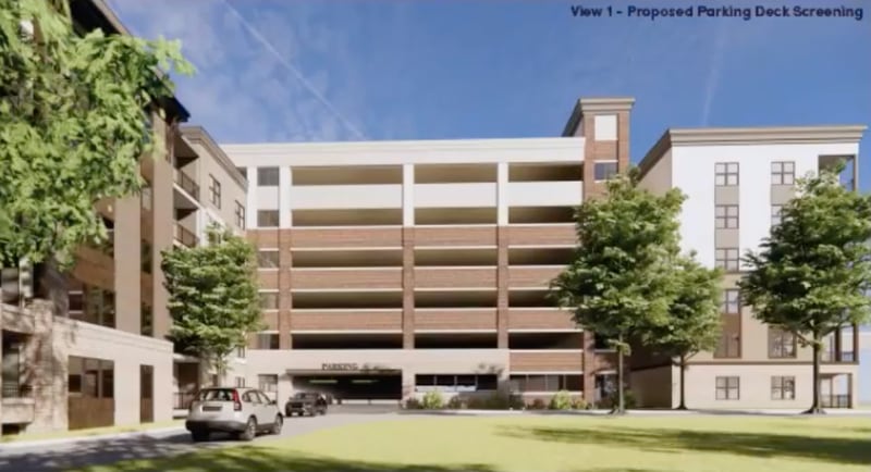 This is a rendering of the parking deck that was shown Feb. 11 during a public hearing.