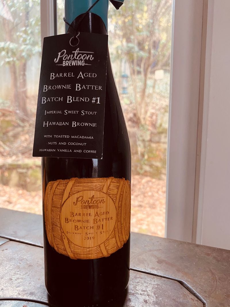 Pontoon’s rare Barrel Aged Brownie Batter Sweet Stout was the No. 1 rated beer of 2020 evaluated by Beer Connoisseur magazine. Bob Townsend for The Atlanta Journal-Constitution