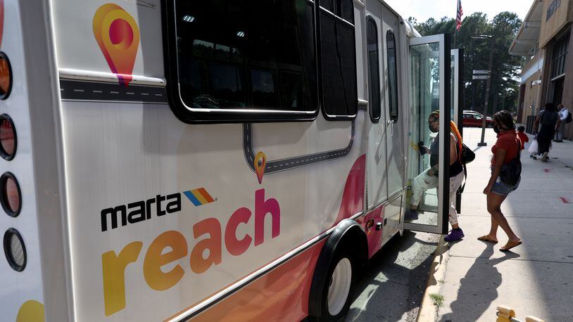 MARTA's new Reach on-demand shuttle service is one way it's trying to lure customers back amid the coronavirus pandemic. (Jason Getz / Jason.Getz@ajc.com)