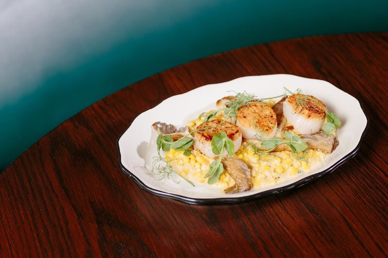 The pan-roasted scallops at Atrium are expensive. Courtesy of Sterling Graves