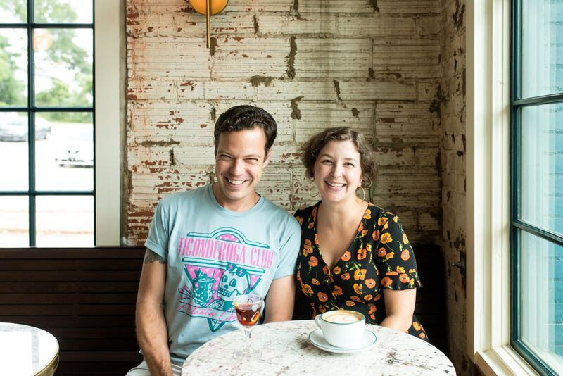 Husband and wife Paul Calvert and Sarah O’Brien, shown in Little Tart Bakeshop, share recipes that use lavender. CONTRIBUTED BY MIA YAKEL