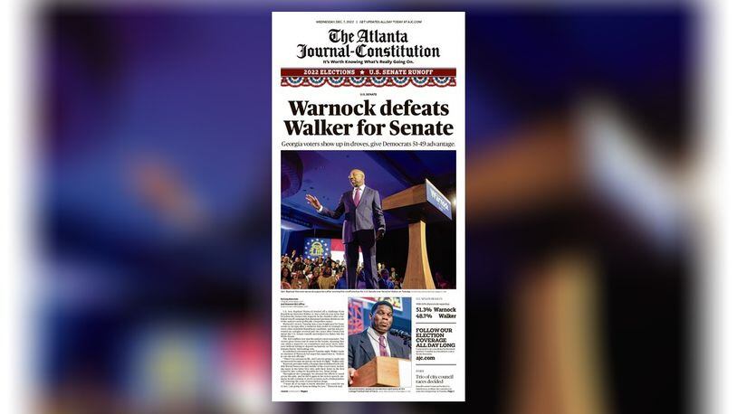 Georgia Senate runoff special section included in Wednesday ePaper editions