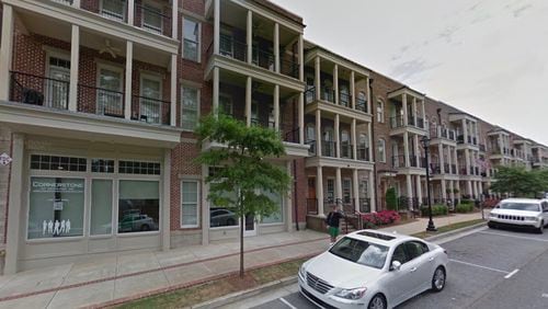 Example of Live-Work Dwellings in downtown Lawrenceville. Google Maps
