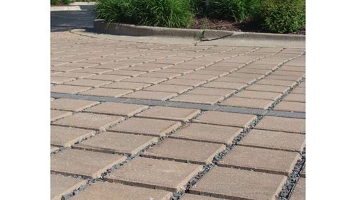 Permeable pavers like these allow rainwater to go directly into the soil rather than running off. Roswell has gotten grant funds to extend a permeable paver project on Zion Circle.