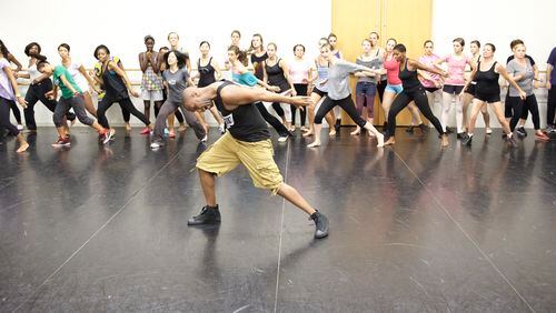Atlanta Ballet's first Block Party, Aug. 29 at its Westside studios, the Michael C. Carlos Dance Centre, will feature dance classes. Shown is a hip-hop class offered during an annual Atlanta Ballet Healthy Living Day. CONTRIBUTED BY KIM KENNEY