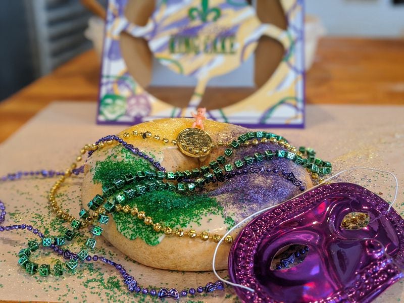 King cake from Great Harvest Bread Co. in Johns Creek and Alpharetta. / Courtesy of Great Harvest Bread Co.